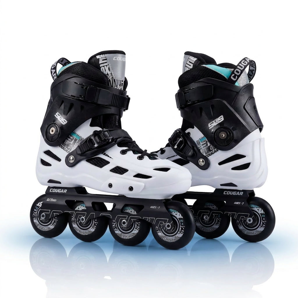 Patines para niña de 8 años Cougar MZS509 blanco semiprofesional