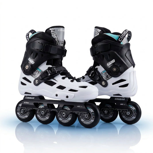 Patines para niña de 8 años Cougar MZS509 blanco semiprofesional