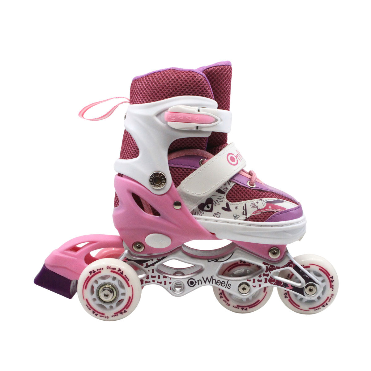 Combo de Patines en linea Onwheels 8101 + Kit de Protección + Casco + Rueda con luz