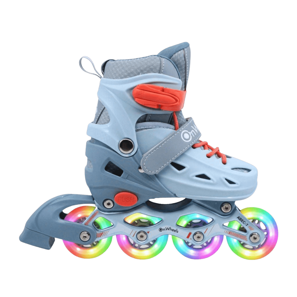 Combo de Patines OnWheels Adventure en linea + Kit de Protección + Casco