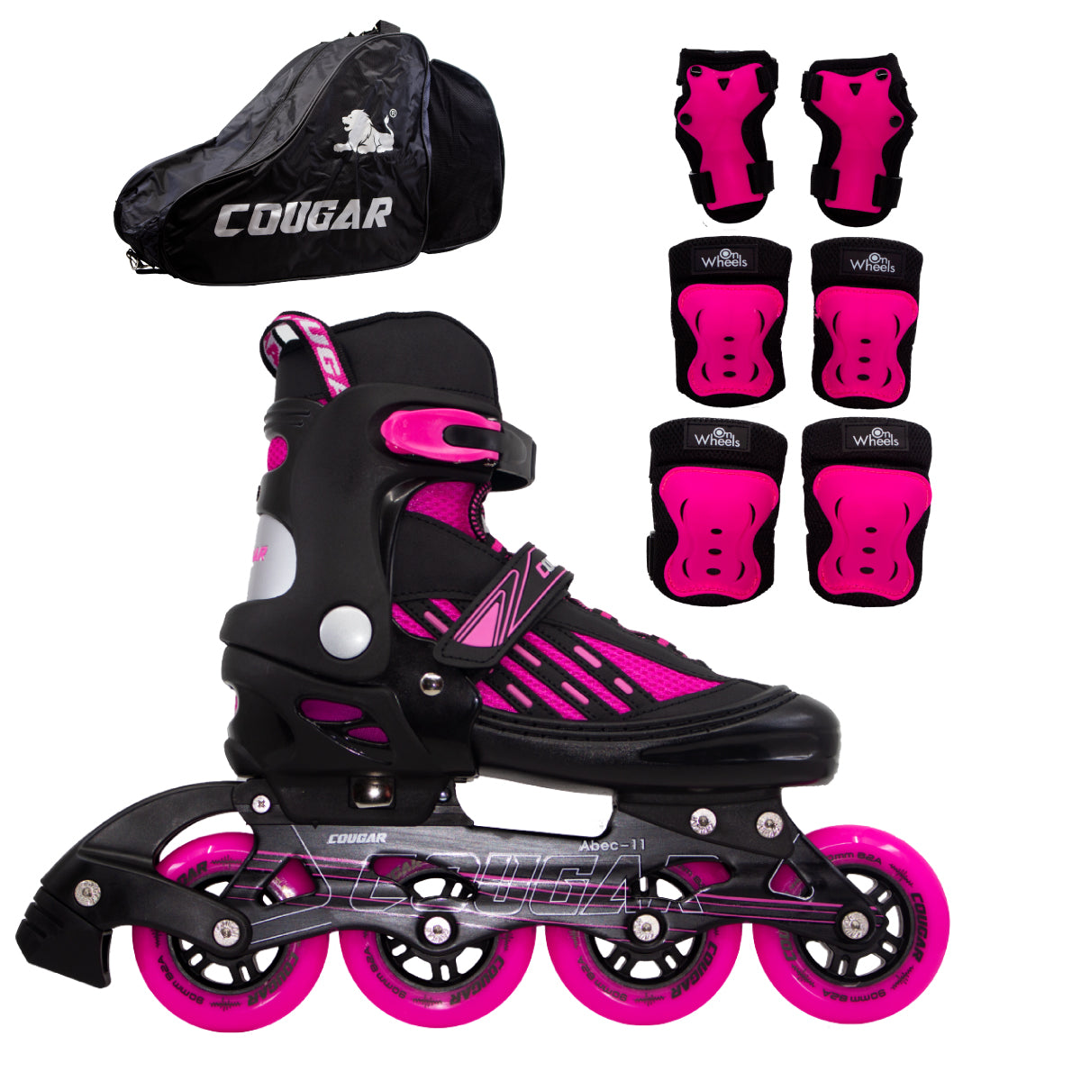 Patines Ajustables Cougar MZS833LG + Maleta