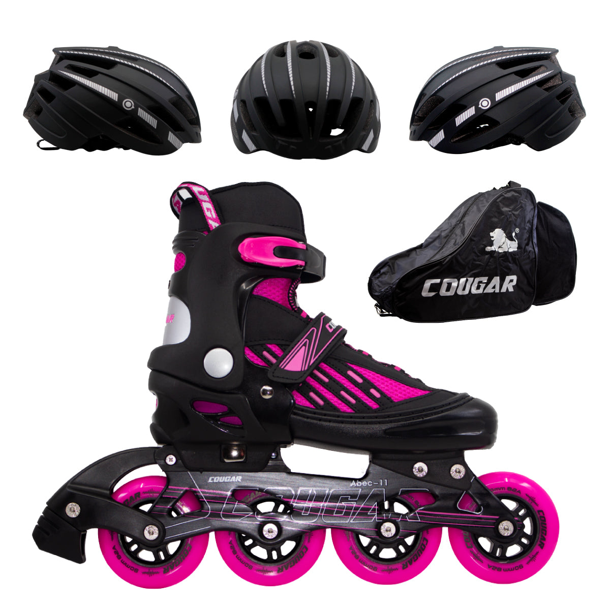 Patines Ajustables Cougar MZS833LG + Maleta