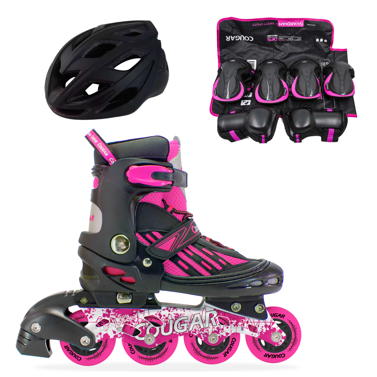 Patines en Linea Semiprofesionales Ajustables Cougar MZS833LG