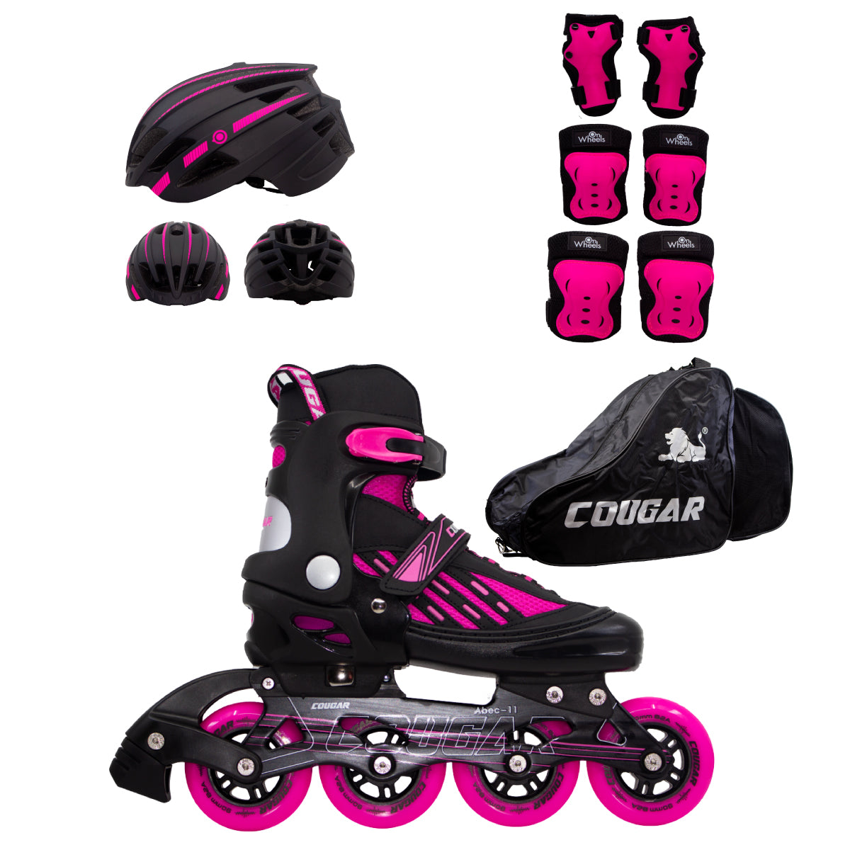 Patines Ajustables Cougar MZS833LG + Maleta