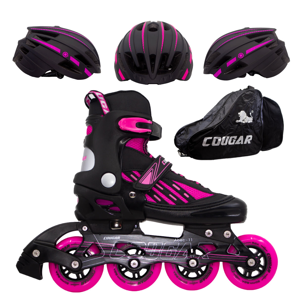 Patines Ajustables Cougar MZS833LG + Maleta