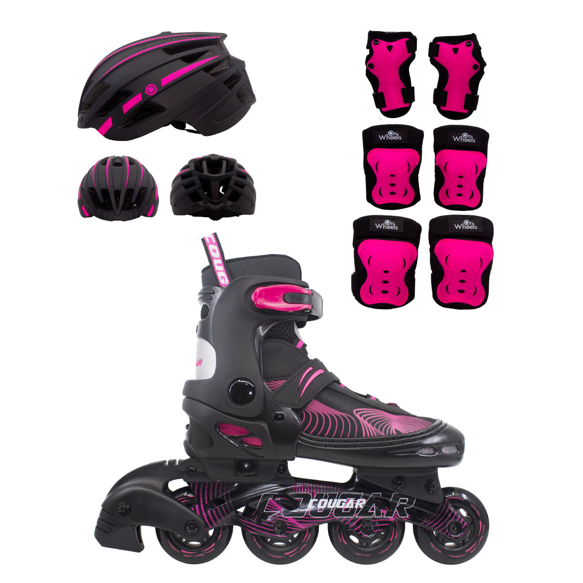 Patines Ajustables Cougar MZS833HQ (Llantas 72, 74, 76mm)