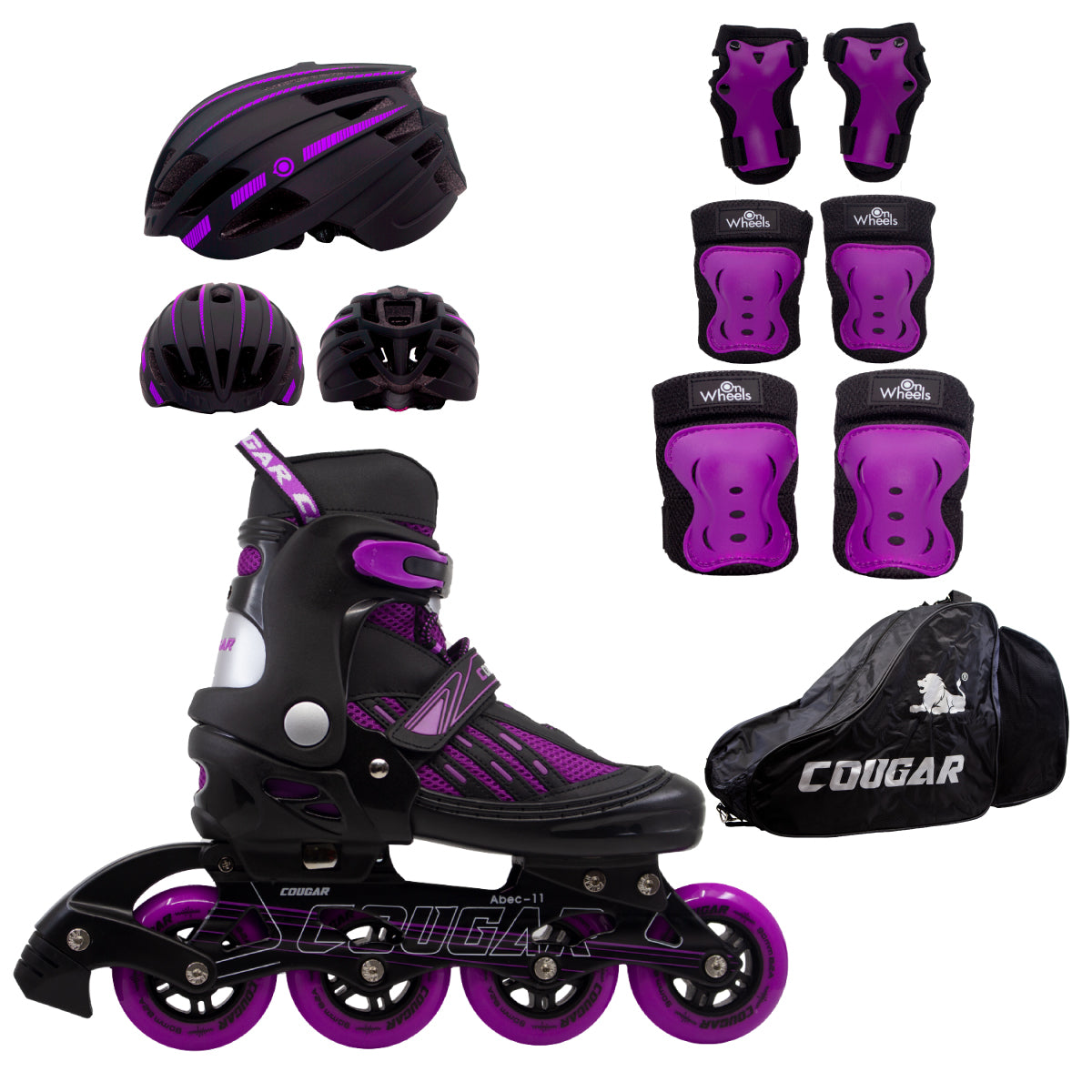 Patines Ajustables Cougar MZS833LG + Maleta