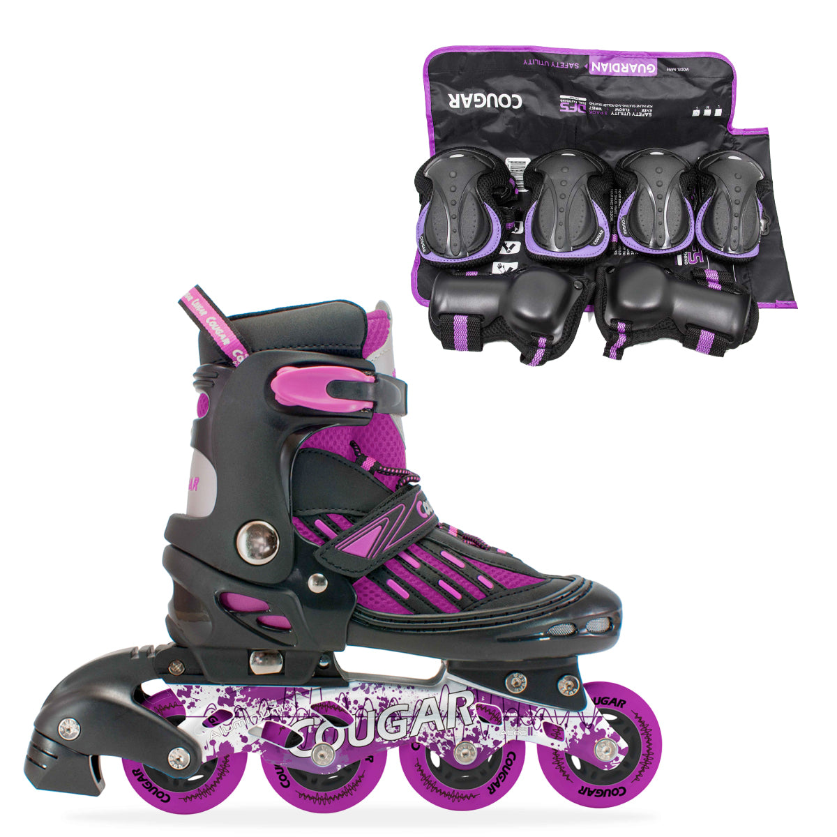 Patines en Linea Semiprofesionales Ajustables Cougar MZS833LG