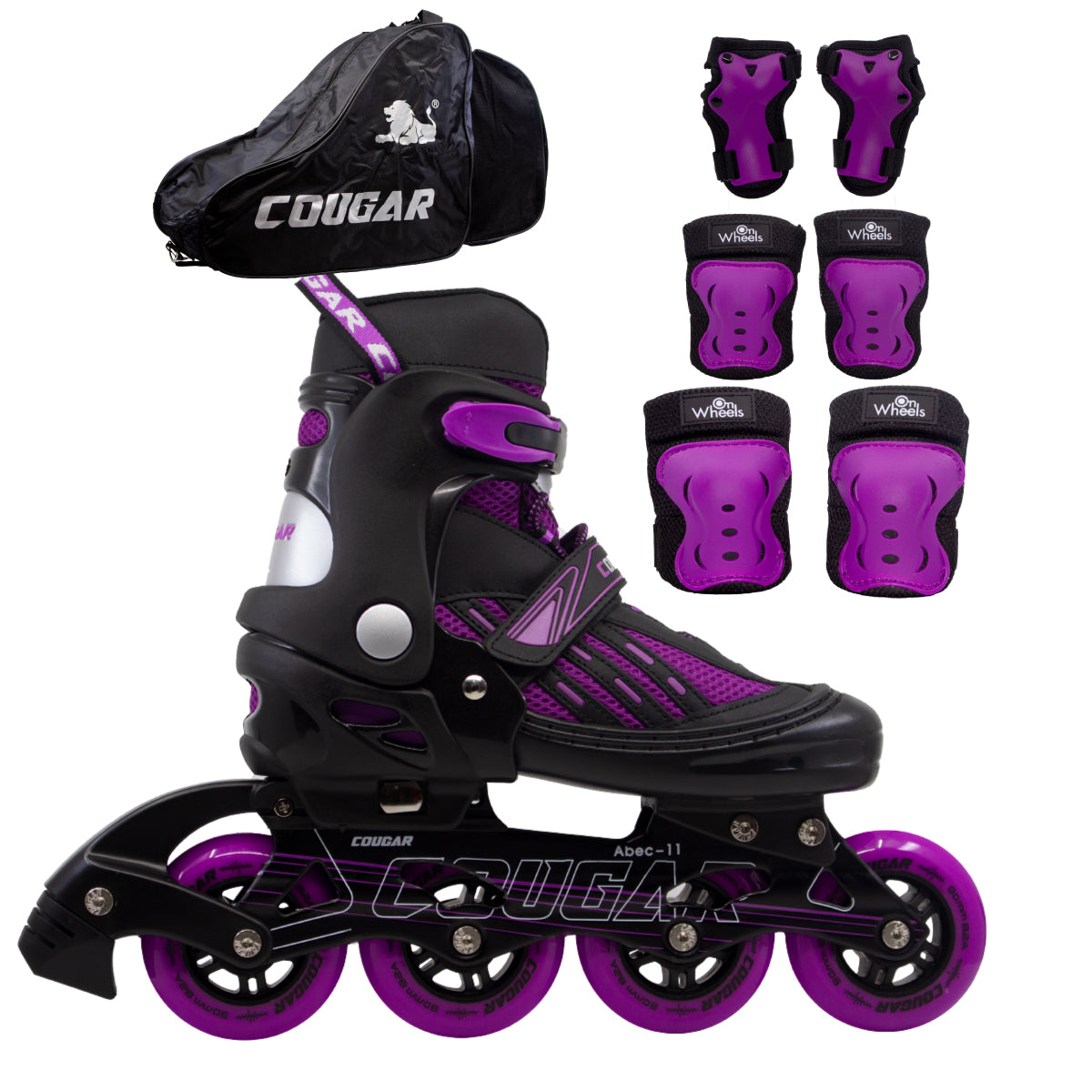 Patines Ajustables Cougar MZS833LG + Maleta