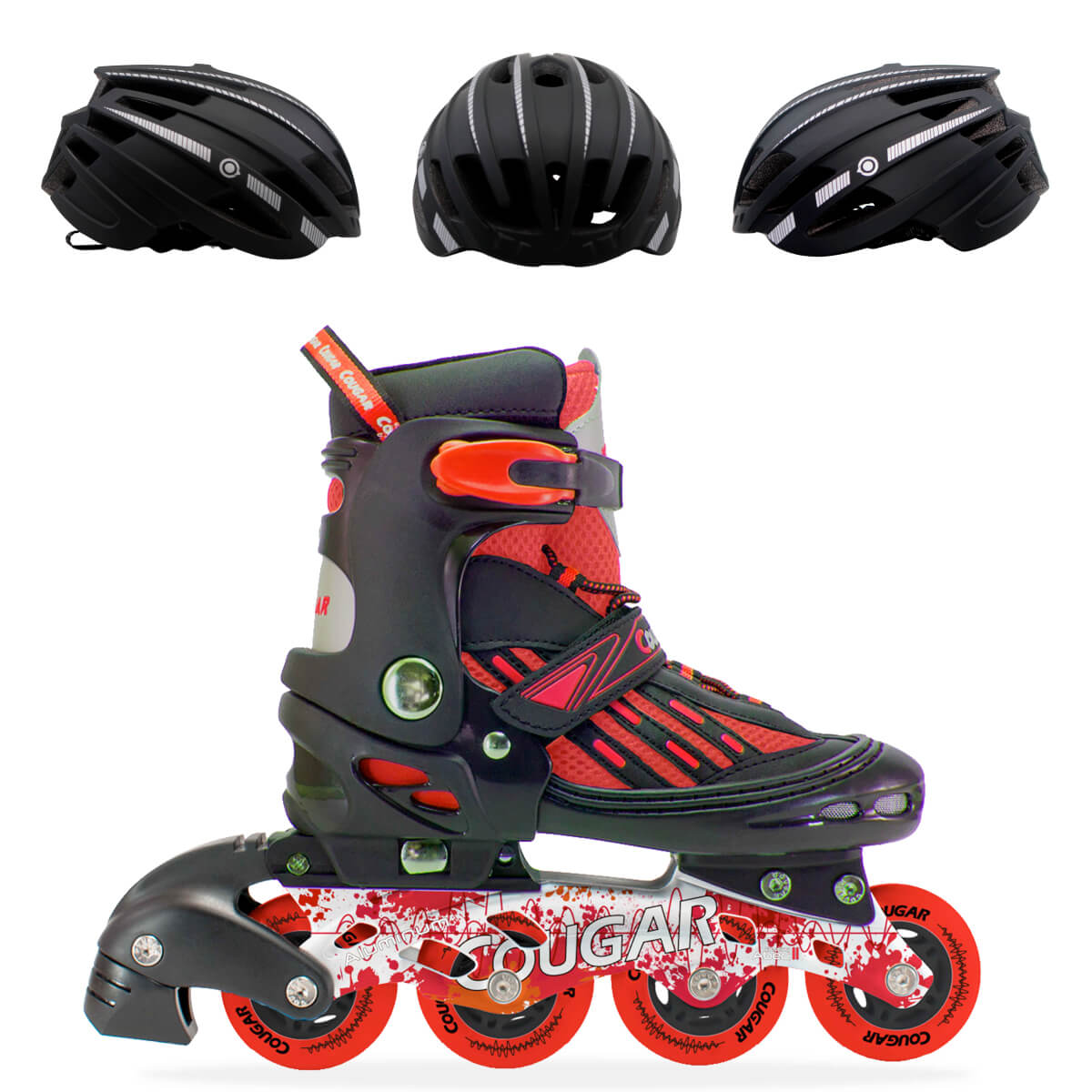 Patines en Linea Semiprofesionales Ajustables Cougar MZS833LG