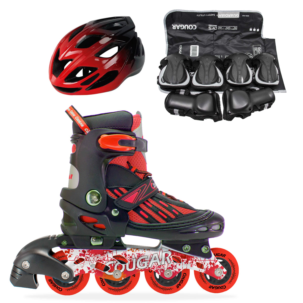 Patines en Linea Semiprofesionales Ajustables Cougar MZS833LG