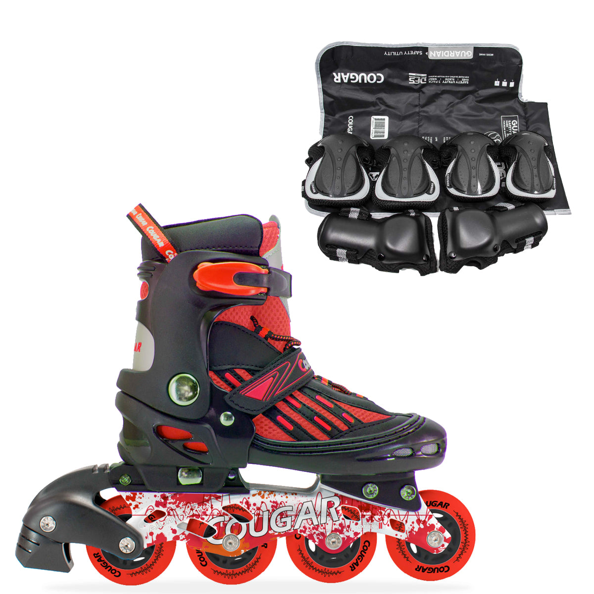 Patines en Linea Semiprofesionales Ajustables Cougar MZS833LG
