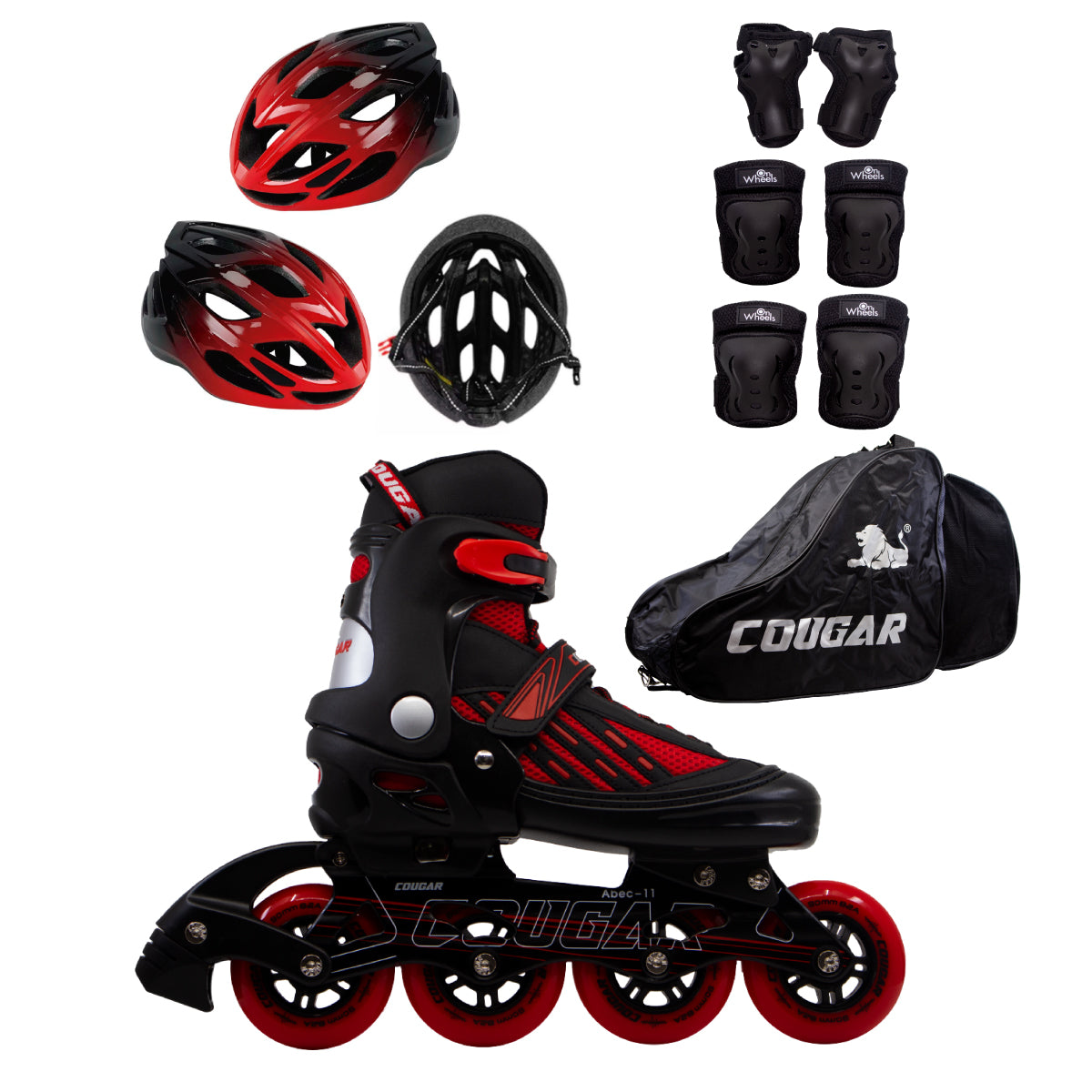 Patines Ajustables Cougar MZS833LG + Maleta
