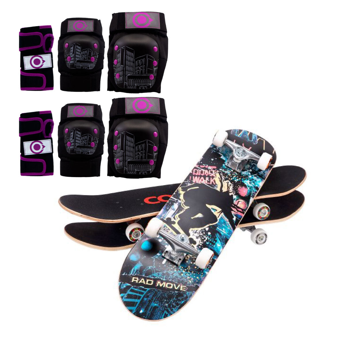 Patineta De Skate Cougar MHB03 Con 7 capas de pino