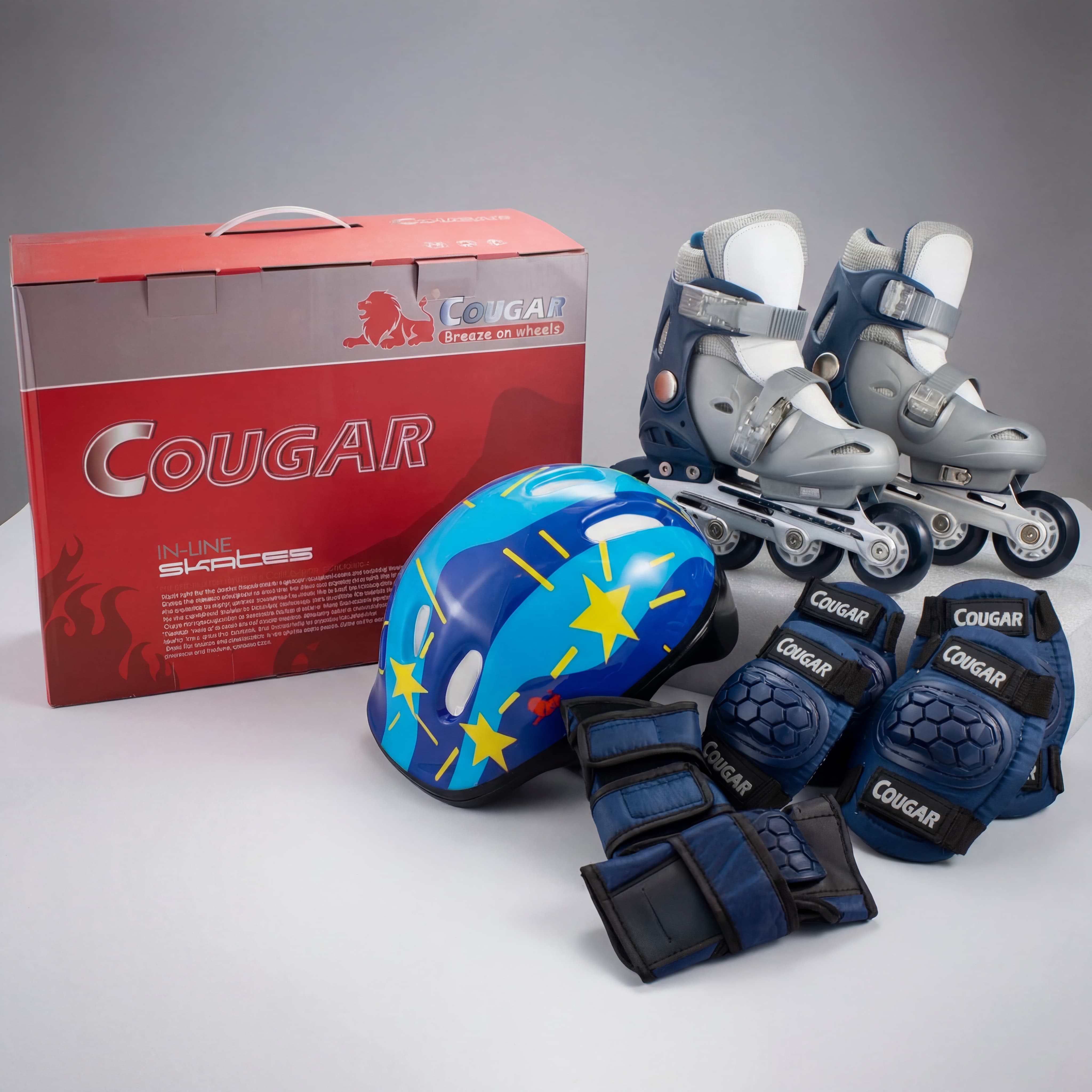 Set de Patinaje Infantil Cougar MS836PU