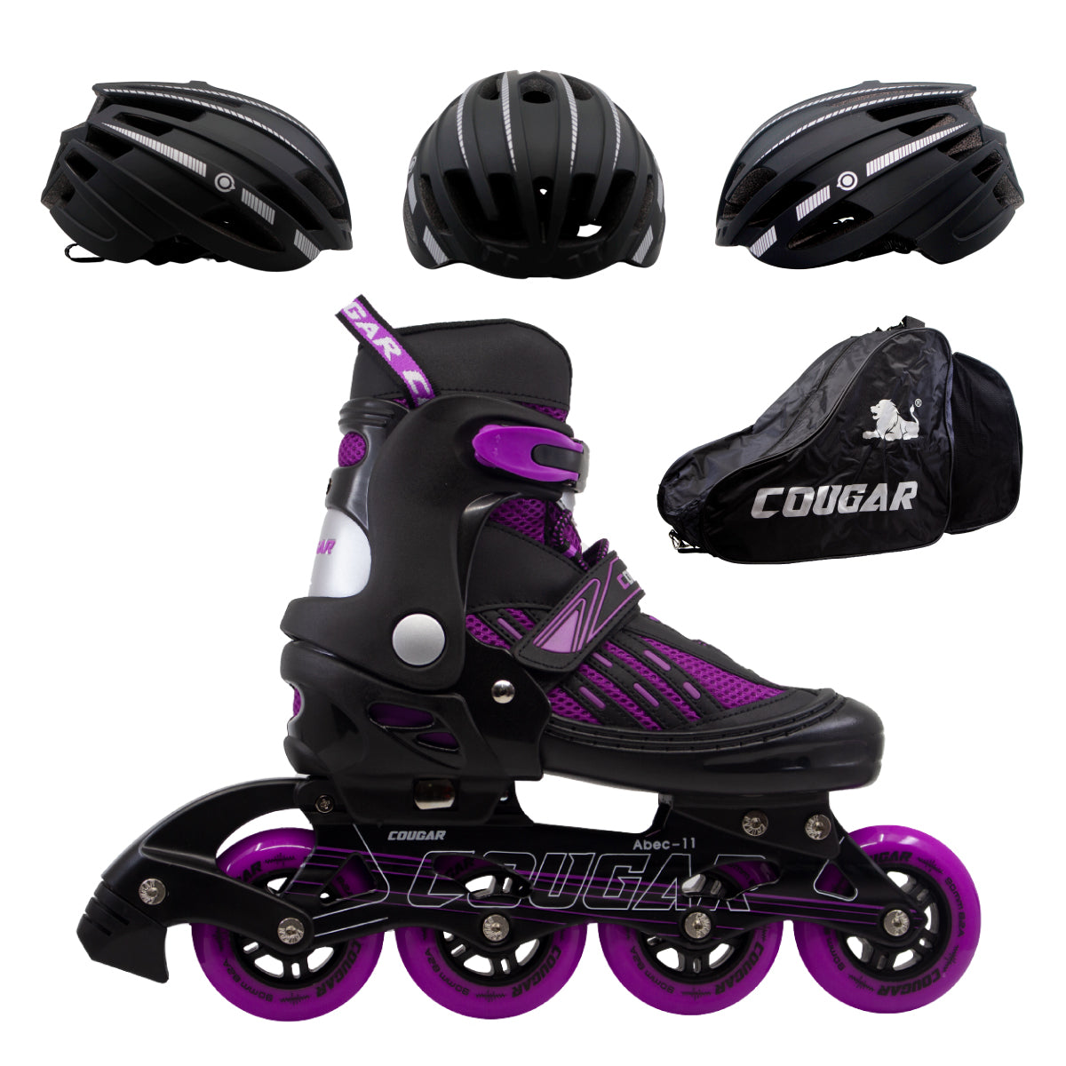 Patines Ajustables Cougar MZS833LG + Maleta