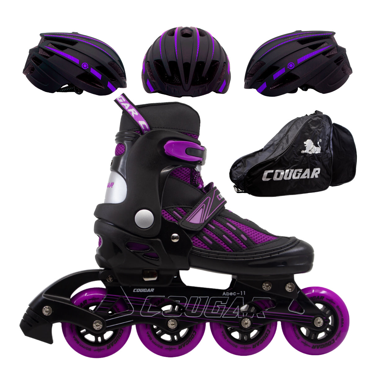 Patines Ajustables Cougar MZS833LG + Maleta