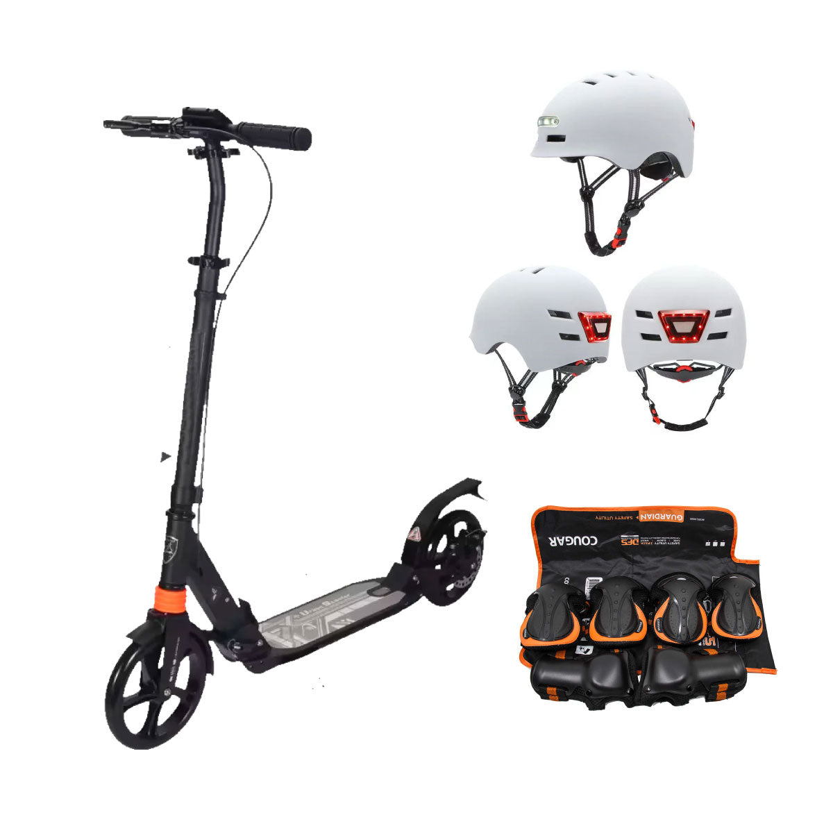 Scooter LN2 Urbana Mecánica con ruedas de 20cm, capacidad de 100 kilos y sistemas de suspensión dual, con freno de disco.