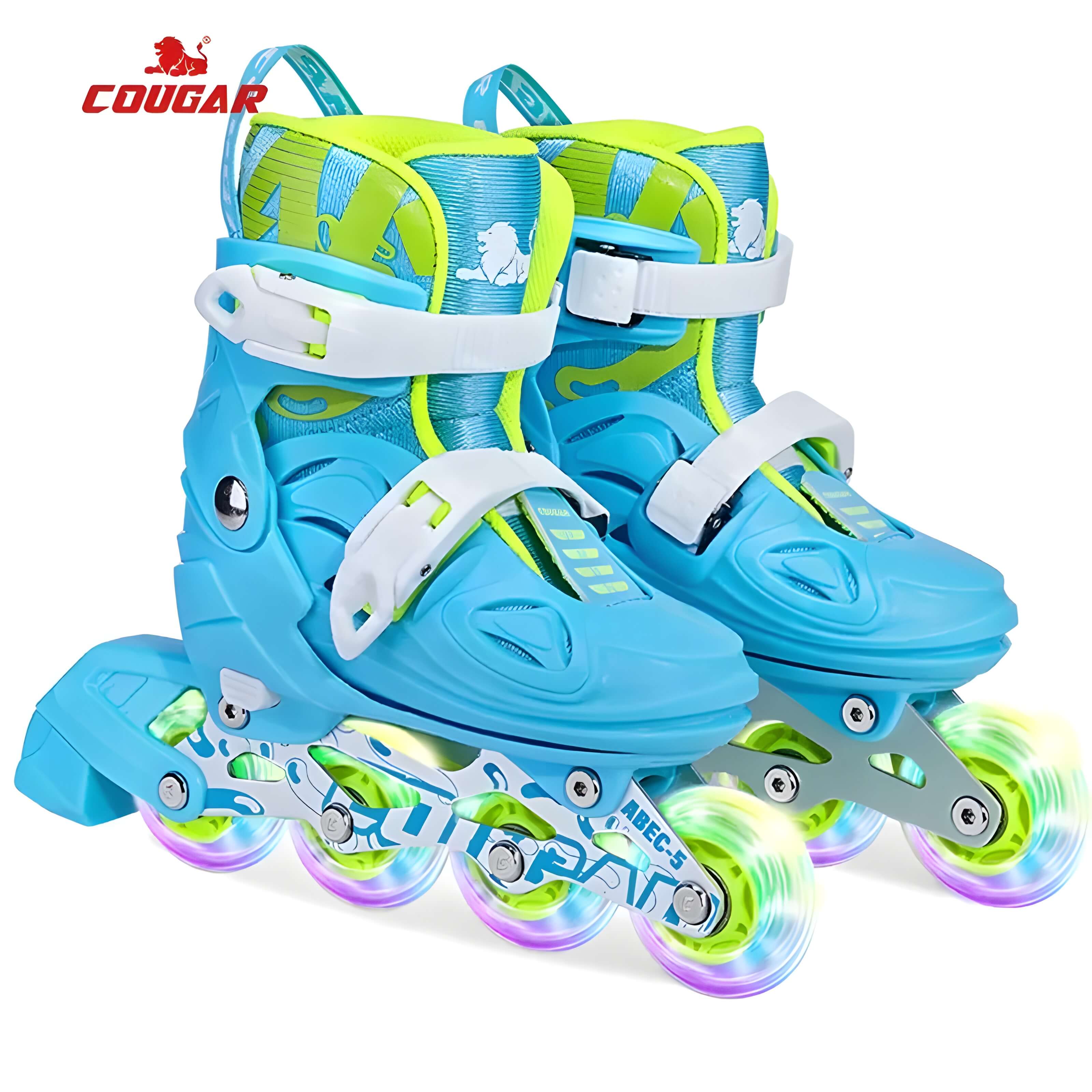 Combo Infantil de Patines Ajustables MZS807PS con llantas de Luz