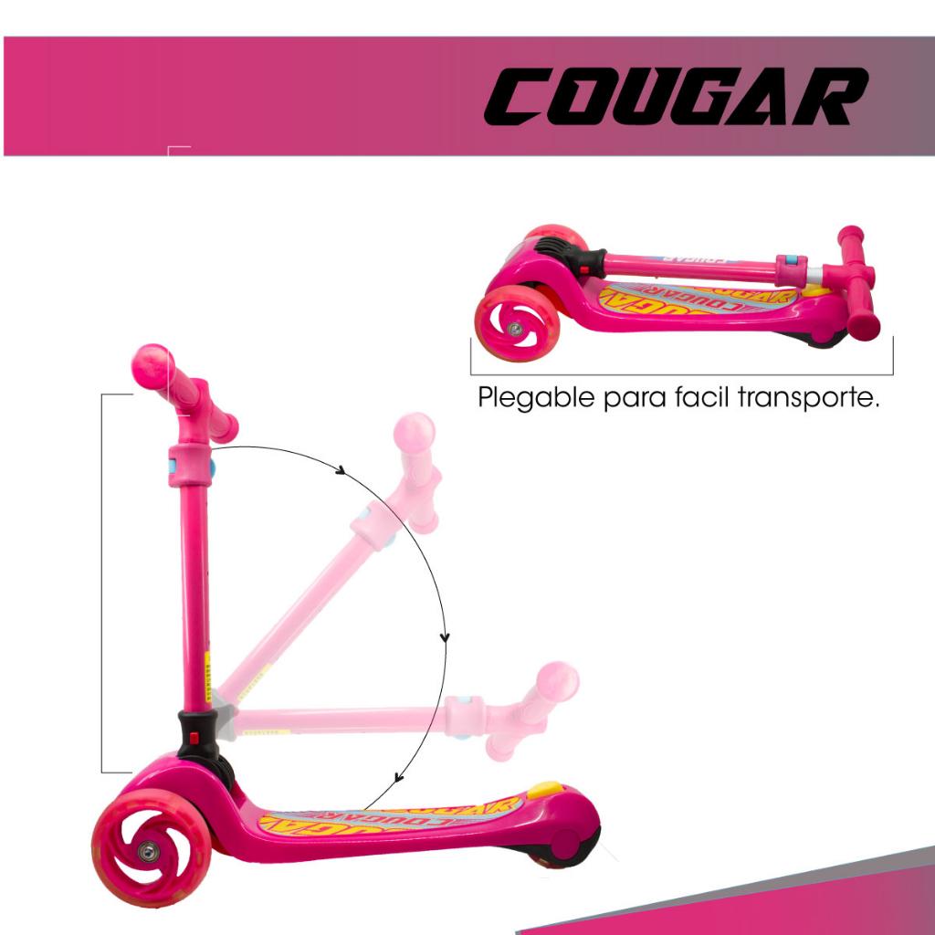 Scooter para niños Cougar Rosada con Azul MHB-23