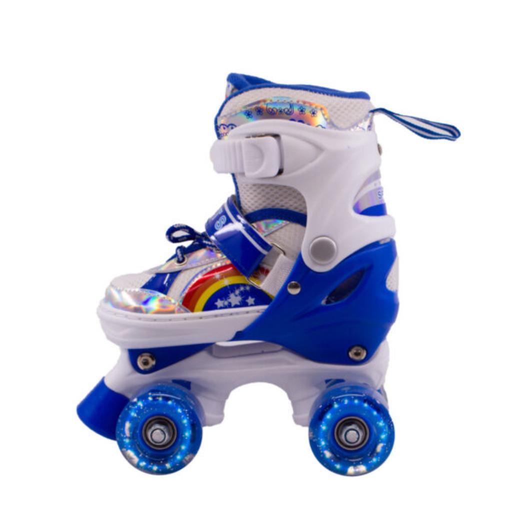 Combo infantil de Patines Ajustables +  Casco + Protecciones  con llantas de luz