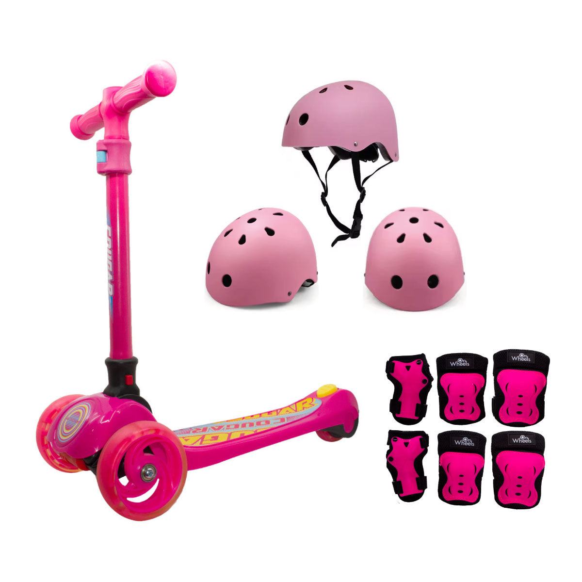 Scooter para niños Cougar Rosada con Azul MHB-23