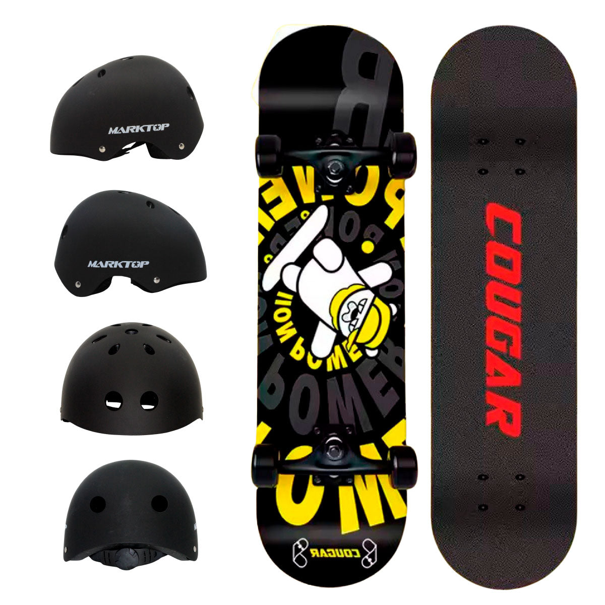 Patineta De Skate Cougar MHB03 Con 7 capas de pino