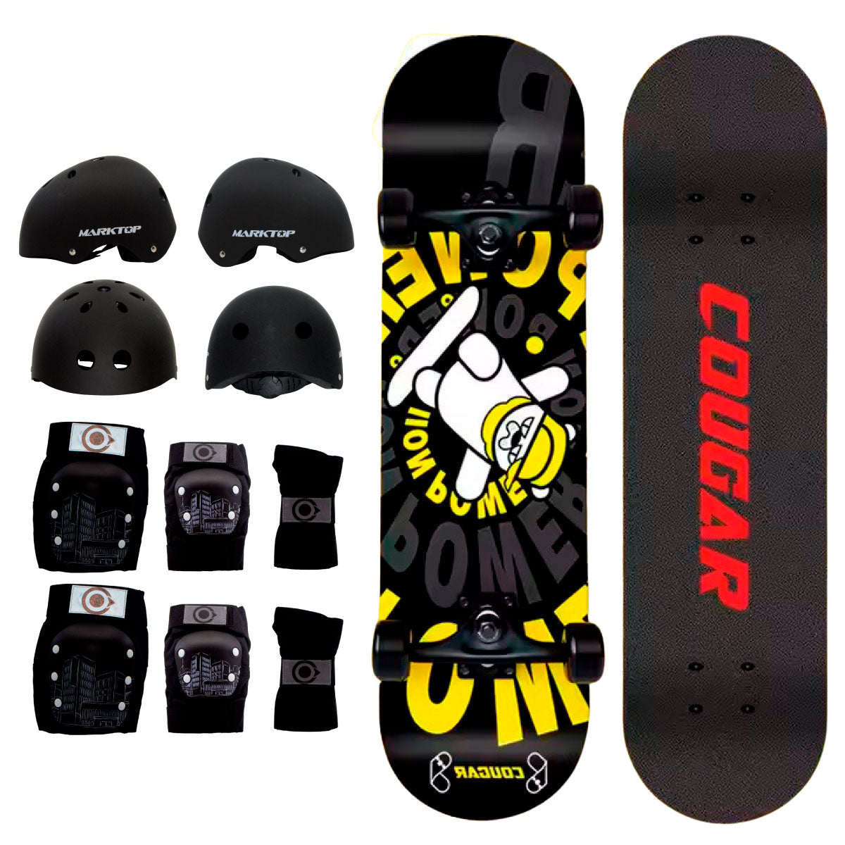 Patineta De Skate Cougar MHB03 Con 7 capas de pino