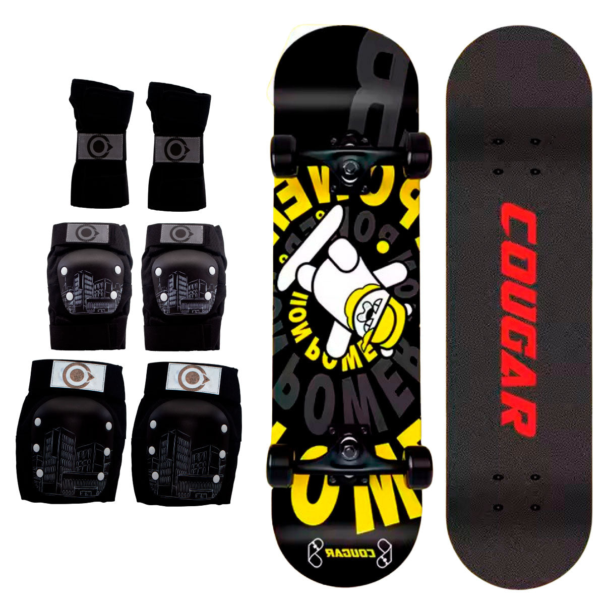 Patineta De Skate Cougar MHB03 Con 7 capas de pino