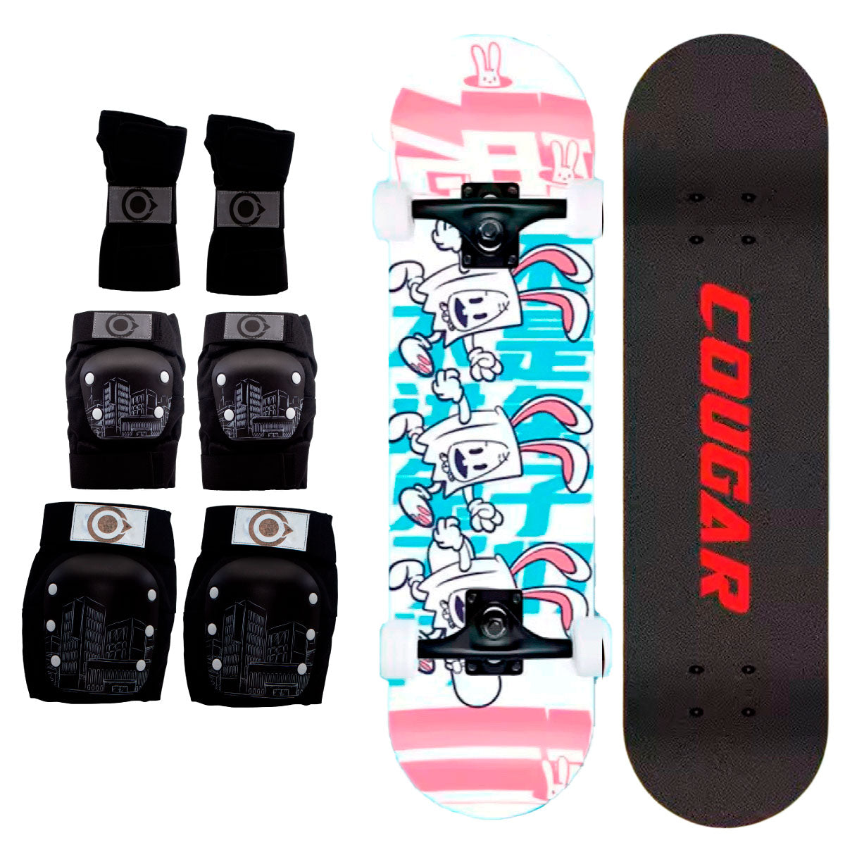 Patineta De Skate Cougar MHB03 Con 7 capas de pino