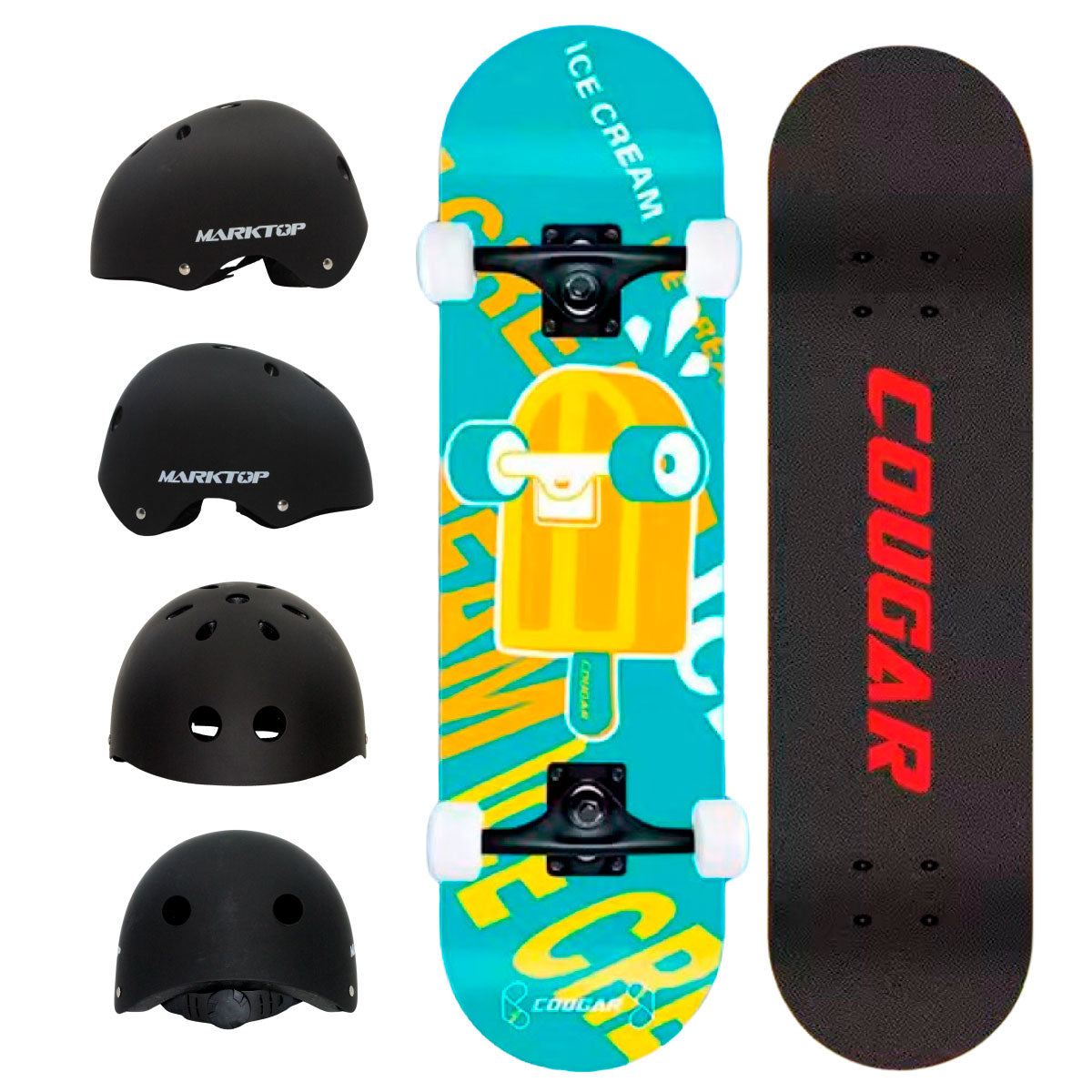 Patineta De Skate Cougar MHB03 Con 7 capas de pino