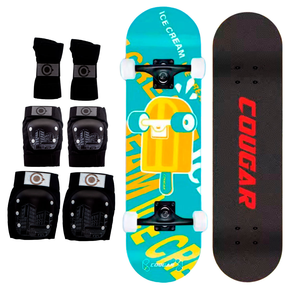 Patineta De Skate Cougar MHB03 Con 7 capas de pino