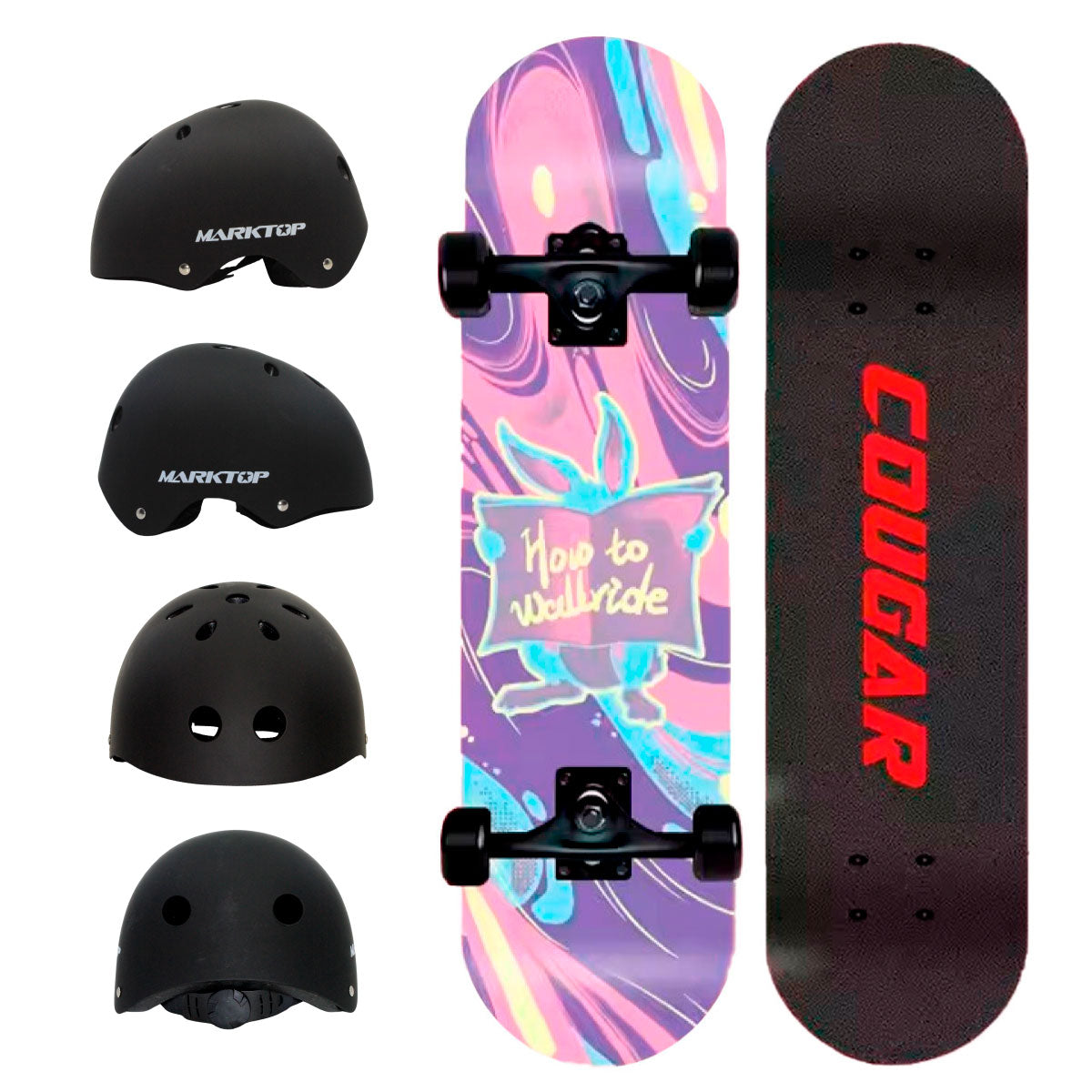 Patineta De Skate Cougar MHB03 Con 7 capas de pino
