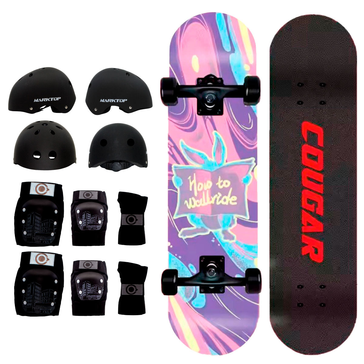 Patineta De Skate Cougar MHB03 Con 7 capas de pino