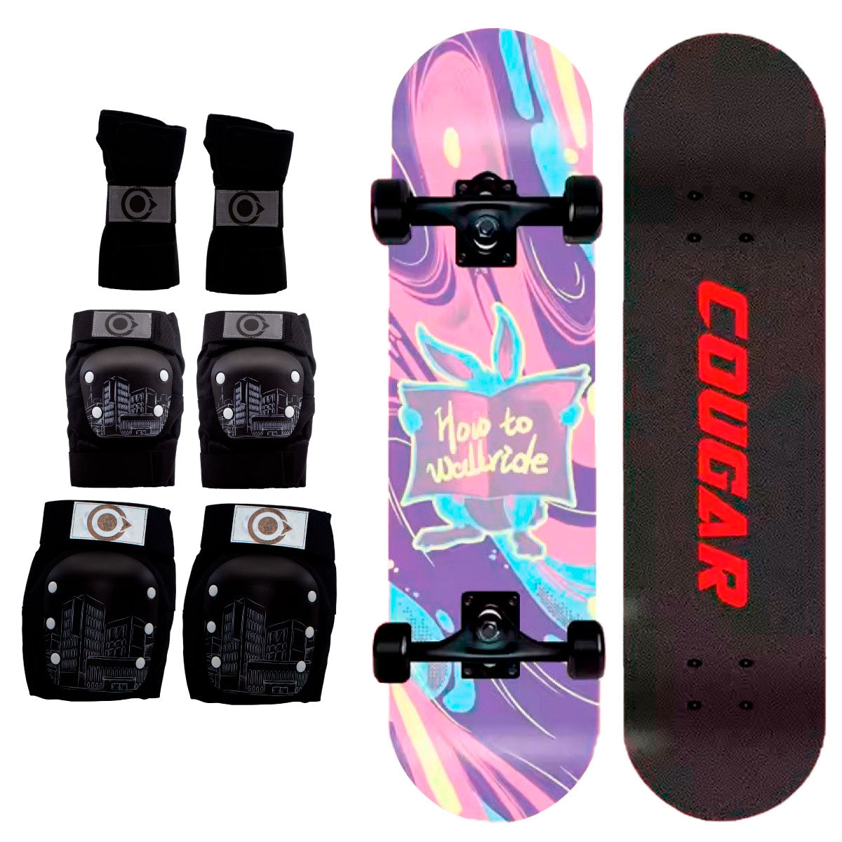 Patineta De Skate Cougar MHB03 Con 7 capas de pino